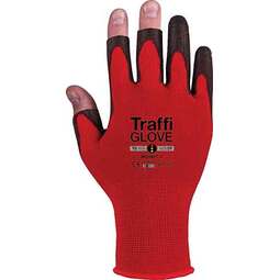 TraffiGlove TG1220 3 Digit Glove Cut Level 1 TG1220 Red