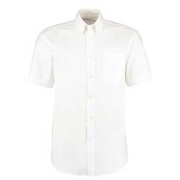 Kustom Kit  KK109W Mens Short Sleeve Corp Oxford Shirt White