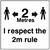 STG.913 2M I Respect The 2M Rule - Self Adhesive 55MM x 55MM