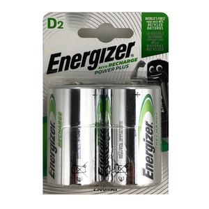 Energizer Rechargeable Power Plus D Battery (Pack 2)