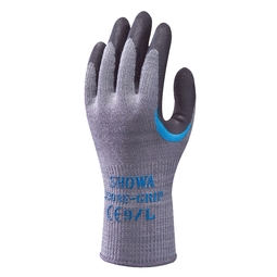 Showa 330 Re-Grip Double Palm Coated Latex Glove Grey (Pair)