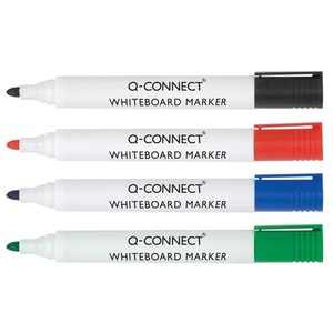 Q Connect Drywipe Marker Assorted Colours (Pack 4)