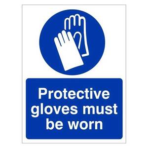 MAP.22W Protective Gloves Must Be Worn - 150MM x 200MM