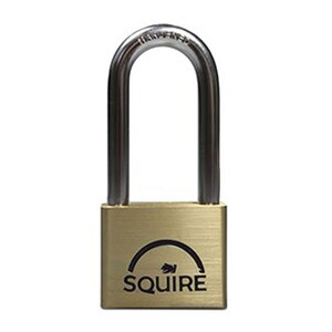 Squire LN5/2.5KA - Lion Range - 50mm Premium Solid Brass Double Locking Padlock - Open Shackle - Keyed Alike