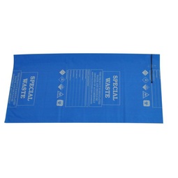 Disposable Bag & Ties 125 Micron Blue Pack 100