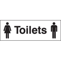 Toilets (Male and Female Symbol) Safety Sign