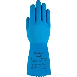 Ansell 87-029 Astroflex Latex Double Dipped Glove Blue 300MM
