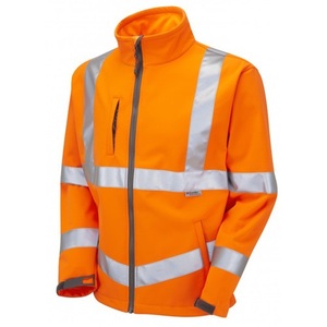 Leo Workwear Buckland Hi-Vis Softshell Jacket Orange