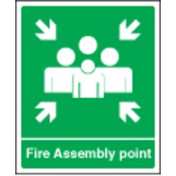 Fire Assembly Point (Self Adhesive Vinyl,300 X 250mm) (22059H)