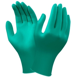 Ansell 92-500 Touch N Tuff Nitrile Disposable Gloves - Green Lightly Powdered