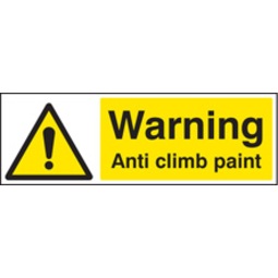 Warning Anti Climb Paint (Rigid Plastic,300 X 100mm)