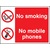 No Smoking No Mobile Phones (Self Adhesive Vinyl,200 X 150mm)
