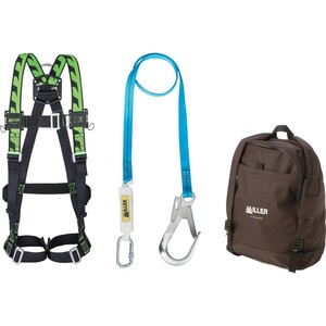 H-Design Fall Arrest Kit 1PT Harness w/c Lanyard Backpack