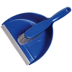 Hygienic Dustpan & Soft Brush Set Blue