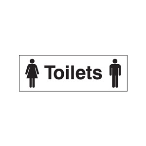 Toilets (Male and Female Symbol) Safety Sign