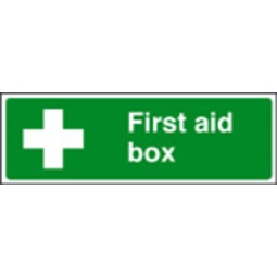 First Aid Box Safety Sign Rigid Plastic