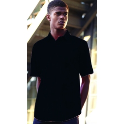 65116 Mens Short Sleeve Poplin Shirt Black