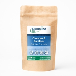 Cleanline Eco Cleaner & Sanitiser T2 Bottle Sachets (Pack 20)