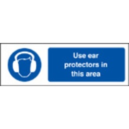 Use Ear Protectors In This Area (Rigid Plastic,200 X 150mm)