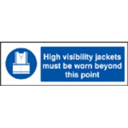 High Vis Jackets Must Be Worn Beyond (Rigid Plastic,400 X 300mm)
