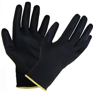 303055 Glo164 PU Palm Coated Glove Black