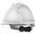 Mid-Peak Wheel Ratchet Vented Safety Helmet White