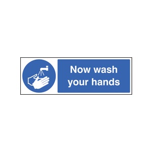 Now Wash Your Hands (Self Adhesive Vinyl 300x100MM)
