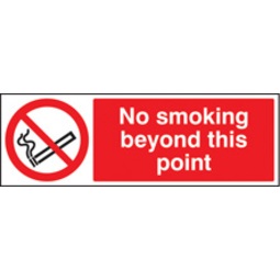 No Smoking Beyond This Point (Rigid Plastic,600 X 200mm)