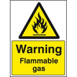 Flammable Gas (Self Adhesive Vinyl,200 X 150mm)