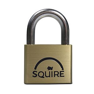 Squire LN5 - Lion Range - 50mm Premium Solid Brass Double Locking Padlock - Open Shackle 50x30mm