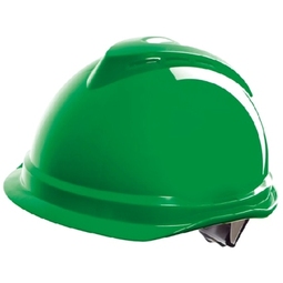 Linesman Green Safety Helmet c/w Staz-On