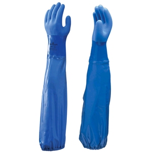 Showa 690 Extended Length Chemical Resistant Gauntlet Blue (Pair)