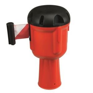 Retractable Cone Top Barrier Red/White 9M