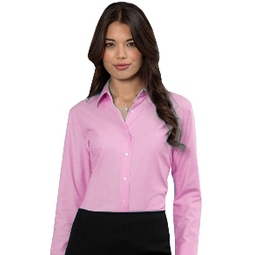 932F Ladies Long Sleeve Classic Blouse Pink