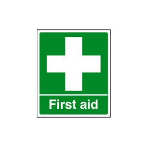 First Aid Safety Sign Rigid Plastic