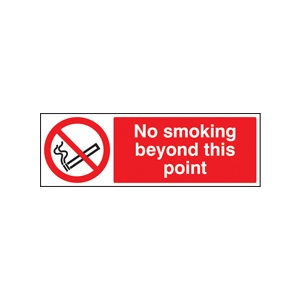 No Smoking Beyond This Point (Rigid Plastic,600 X 200mm)