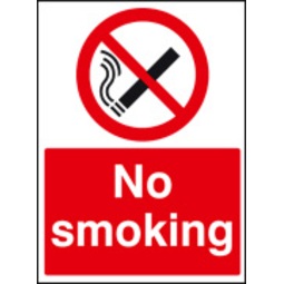 No Smoking Safety Sign Self Adhesive Vinyl