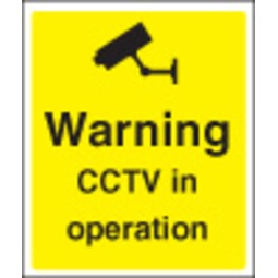 Warning Cctv In Operation (Self Adhesive Vinyl,300 X 250mm)