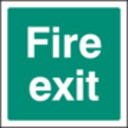 Fire Exit (Rigid Plastic,200 X 200mm)