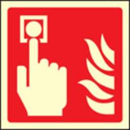 Fire Alarm Call Point Symbol (Rigid Plastic,100 X 100mm)