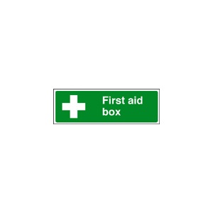 First Aid Box Safety Sign Self Adhesive Vinyl