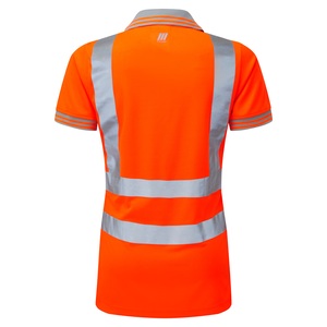 Pulsar Ladies Hi Vis Short Sleeve Polo Shirt Orange