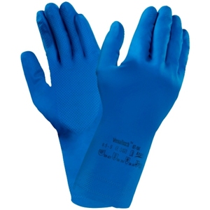 Ansell AlphaTec 87-195 Natural Rubber Latex Glove 1.0.1.0.X Blue