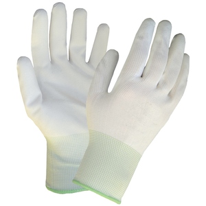KeepSAFE PU Coated Nylon Glove White