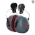 JSP Sonis 3 Helmet Mounted Dark Grey Cup/Ex-Vis Red Plate Ear Defenders
