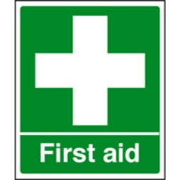 First Aid Safety Sign Rigid Plastic