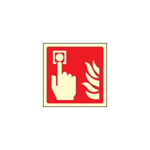 Fire Alarm Call Point Symbol (Rigid Plastic,100 X 100mm)