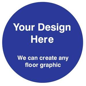 VCCB.09 Circle Floor Sticker - Your Design Here (Blue) - 300MM