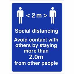 VCC.06W 2M Social Distancing Avoid Contact - 150MM x 200MM