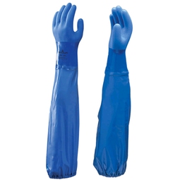 Showa 690 Extended Length Chemical Resistant Gauntlet Blue (Pair)